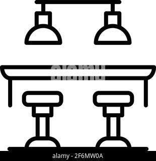Symbol für Club-Zähler. Outline Club Zähler Vektor-Symbol für Web-Design isoliert auf weißem Hintergrund Stock Vektor