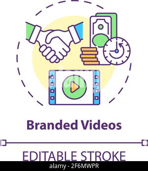 Markenvideos – Symbol für das Konzept Stock Vektor