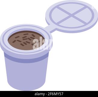 Barista Kapsel Symbol. Isometrisches Barista Kapsel Vektor-Symbol für Web-Design isoliert auf weißem Hintergrund Stock Vektor