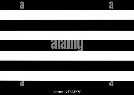 Schwarz-Weiß-Design horizontale Linien, abstrakte Streifenmuster Textur Kontrast Hintergrund monochrom. Stockfoto