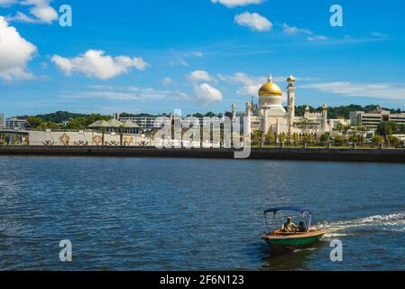 Omar Ali Saifuddien Moschee in Bandar Seri Begawan, brunei Darussalam Stockfoto