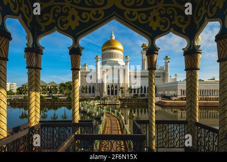 Omar Ali Saifuddien Moschee in Bandar Seri Begawan, brunei Stockfoto