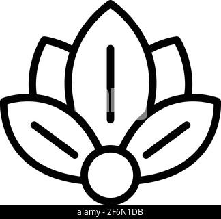 Spirituelles Lotus-Symbol. Skizzieren spirituellen Lotus Vektor-Symbol für Web-Design isoliert auf weißem Hintergrund Stock Vektor
