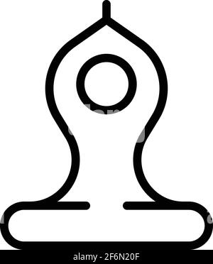 Buddhistische Yoga-Ikone. Skizzieren buddhistischen Yoga Vektor-Symbol für Web-Design isoliert auf weißem Hintergrund Stock Vektor