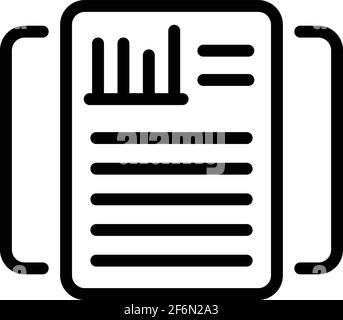 Symbol für Berichtsdienst. Vektorsymbol für den Berichtsdienst für das Web-Design auf weißem Hintergrund isoliert Stock Vektor