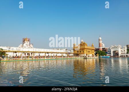 Goldener Tempel in Amritsar, Punjab, Indien. Stockfoto