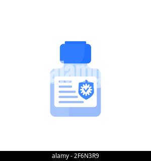 Händedesinfektionsmittel, antibakterielles Gel, antiseptisches Symbol Stock Vektor