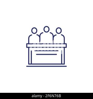 komitee-Symbol auf weiß, Linie Stock Vektor