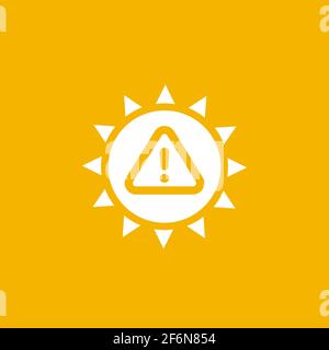 Warnsymbol für UV-Strahlung, Vektor Stock Vektor