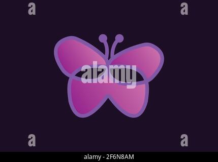 Schmetterling-Logo-Design und Icon-Vorlage. Vektorgrafik. Stock Vektor