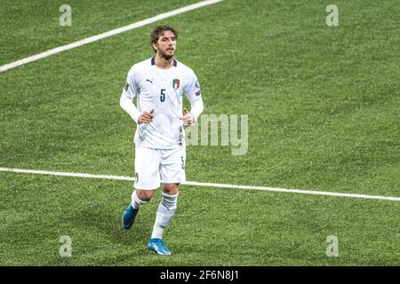 Der Italiener und Sassuolo-Spieler Locatelli während des Spiels Litauen - Italien, Katar 2022 WM-Qualifikationsspiel Stockfoto