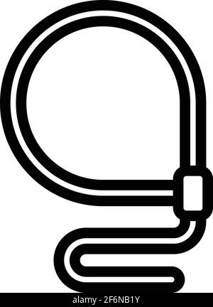 Starkes Lasso-Symbol. Umreißt ein starkes Lasso-Vektor-Symbol für Webdesign auf weißem Hintergrund isoliert Stock Vektor