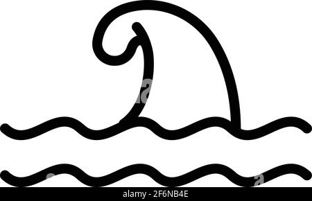 Unterwasserorca-Symbol. Umriss Unterwasser Orca Vektor-Symbol für Web-Design isoliert auf weißem Hintergrund Stock Vektor