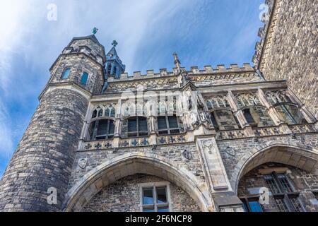 Rathaus von Aachen in Deutschland Stockfoto