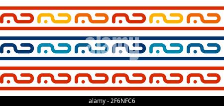 Quadratische Kufic Kalligraphie als Bordüren wie Ornament basierend auf Wort Liebe in Arabisch isoliert auf weißem Hintergrund. Vektorgrafik Stock Vektor