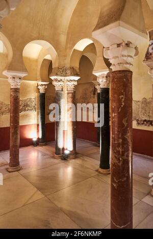 Cordoba, Andalusien. Spanien, Dezember 28 2016, Baños del Alcázar Califal Stockfoto