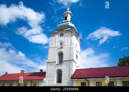 Die katholische Kirche in Salishtschyki nannte auch Kostjol St. Stanislaus. Ukraine. Stockfoto