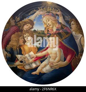 Alessandro Filippi alias Sandro Botticelli (1445-1510), Madonna der Magnifica, 1483 circa, Tempera auf Holz. Uffizien Galerien, Florenz, Italien. Stockfoto