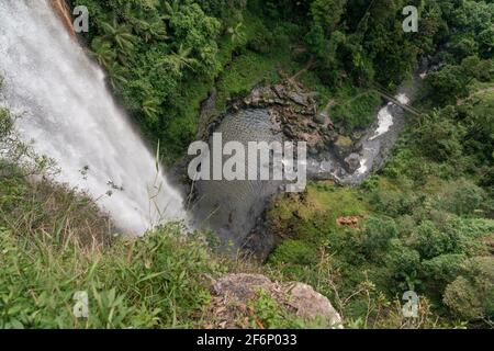 Blick von der Spitze des Purling Brook Wasserfalls Stockfoto
