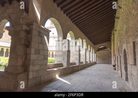 Gärten der Kathedrale von Santa Maria d'Urgell. Katalonien. Stockfoto