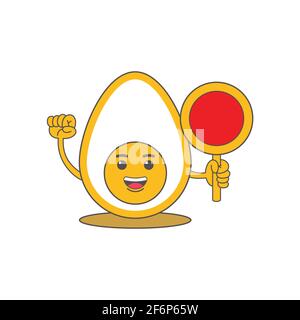 Ester-Ei-Emoticon mit Zeichen in der Hand Vektorbild Stock Vektor