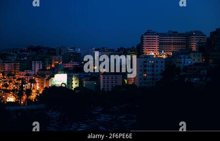 Der Hafen von Dämmerung, Tanger, Marokko, Nordafrika, Afrika Stockfoto