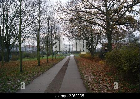 Der Bullengraben in Berlin-Spandau im Herbst Stockfoto