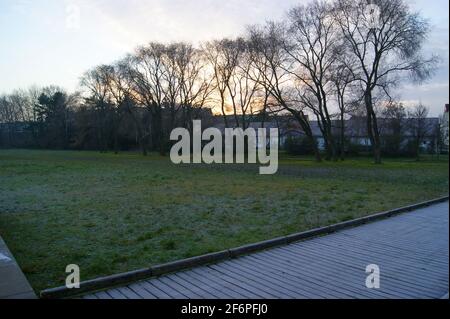 Der Bullengraben in Berlin-Spandau im Herbst Stockfoto