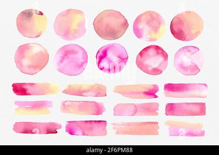 Handbemalte Aquarell Flecken Vektor-Illustration. Stock Vektor