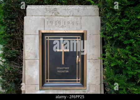 Friedhofsregister Bei Den Commonwealth War Graves An Der Nieuwe Ooster Friedhof In Amsterdam Niederlande 11-7-2019 Stockfoto