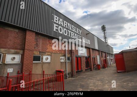 Barnsley, Großbritannien. April 2021. Eine allgemeine Ansicht von Oakwell vor diesem Nachmittag Sky Bet Championship Spiel Barnsley gegen Reading in Barnsley, Großbritannien am 4/2/2021. (Foto von Mark Cosgrove/News Images/Sipa USA) Quelle: SIPA USA/Alamy Live News Stockfoto