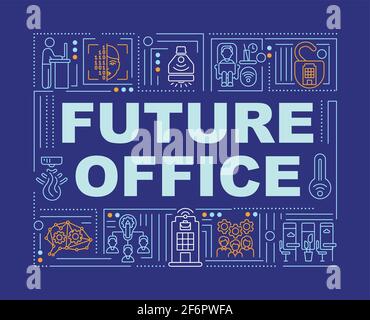 Future Office Word Concepts-Banner Stock Vektor