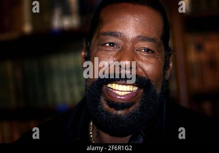 Barry White Singer bei der Oxford Union, Oktober 2000 Stockfoto