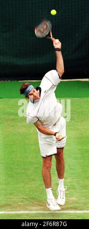 Greg Rusedski bei den Wimbledon Tennis Championships 1996 Stockfoto