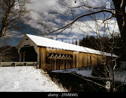 West Dummerston Vermont Covered Bridge Stockfoto