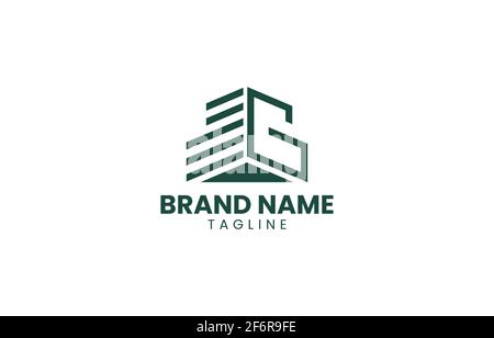 Moderner Buchstabe G Building Tower Logo Design Vektor Vorlage geeignet Für Immobilien-Immobilien Business-Produkt und Service Stock Vektor