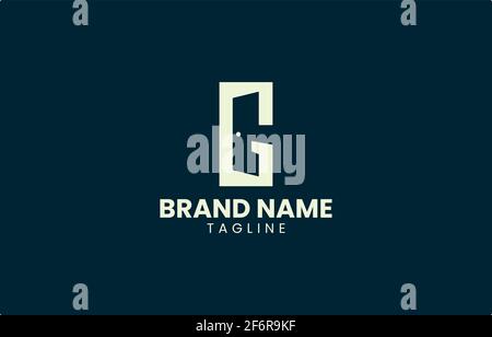 Buchstabe G Building Door Logo Design Vektor-Vorlage geeignet für Immobilien Immobilien Business Produkt und Service Stock Vektor