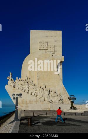 Padrão dos Descobrimentos (Denkmal der Entdeckungen) in Belem (Lissabon, Portugal) Stockfoto