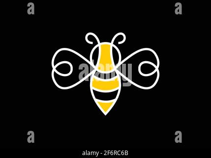 Bee Konzepte Logo Design Vektor Illustration. Honey Bee Icon grafische abstrakte Vorlage Stock Vektor