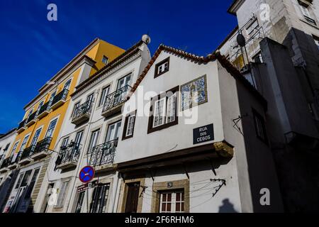 Eines der ältesten Häuser in Lissabon (Portugal) Stockfoto