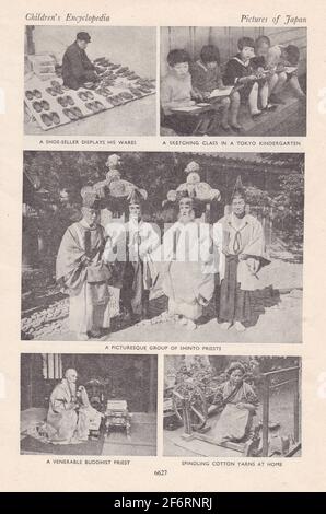 Vintage Schwarz-Weiß-Fotos von Japan 1930er Jahre. Stockfoto