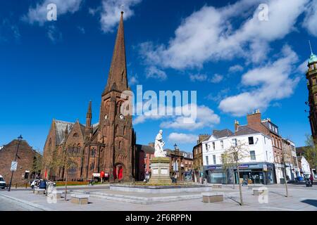 Ansicht der Stadt Dumfries in Dumfries und Galloway, Schottland, Großbritannien Stockfoto