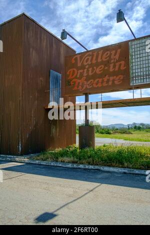 Verlassene Drive-in Theater in Kalifornien im Jahr 2018. Stockfoto