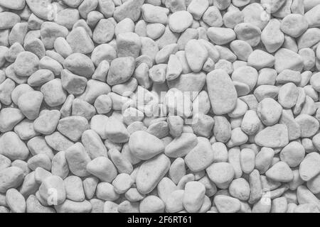 Weiß kleinen Stapel abstrakt Licht Steine Material Textur Hintergrund. Stockfoto