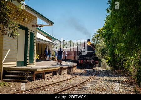 Das Mary Valley Rattler - Dagun Station Stockfoto