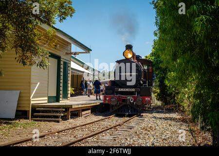 Das Mary Valley Rattler - Dagun Station Stockfoto