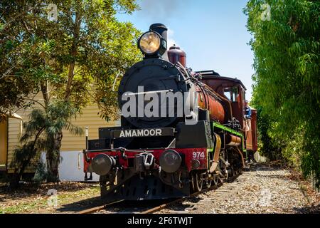 Das Mary Valley Rattler - Dagun Station Stockfoto