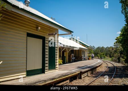 Das Mary Valley Rattler - Dagun Station Stockfoto