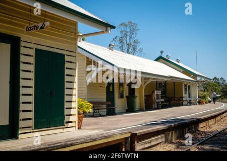 Das Mary Valley Rattler - Dagun Station Stockfoto