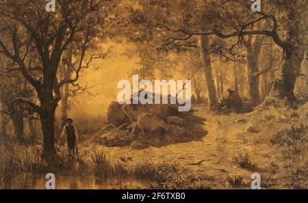 Teich am Waldrand. Adolphe Appian; Französisch, 18181898. Datum 1862